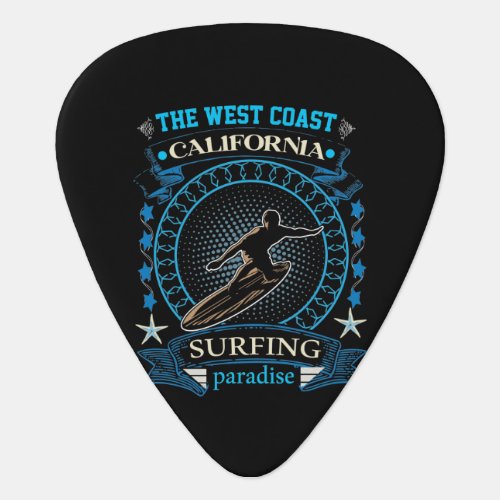 The West Coast California Paradise Guitar Pick