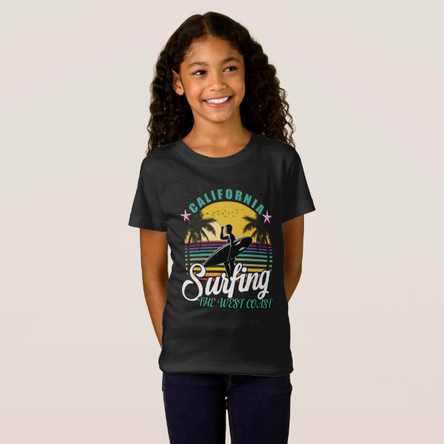 The West Coast - California Surfing T-Shirt (Front Full)