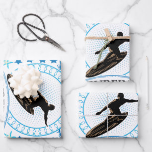 The West Coast California Surfing Wrapping Paper Sheets