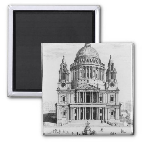 The West Prospect of St Pauls Cathedral Magnet