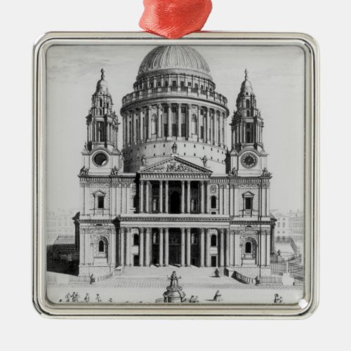 The West Prospect of St Pauls Cathedral Metal Ornament