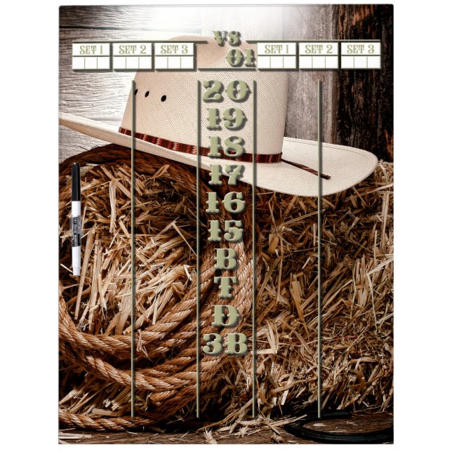 The Western Darts Scoreboard Dry-Erase Board (Front)