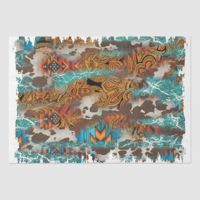 The Western Series Design 16 Tissue Paper (Front)