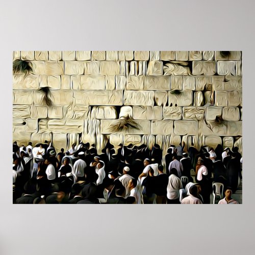 The Western Wall in Jerusalem Poster