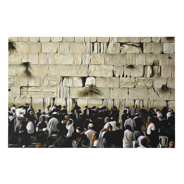 The Western Wall Jerusalem Jewish Canvas Art (Front)