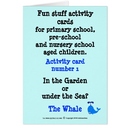 The Whale Cards (Front)