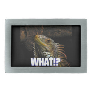The What!? Iguana Rectangular Belt Buckle