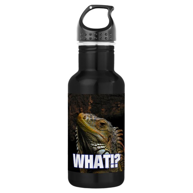 The What!? Iguana Water Bottle (Front)