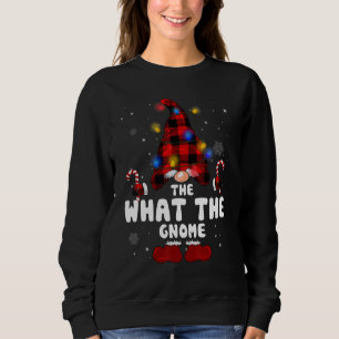 The What The Gnome Buffalo Plaid Christmas Tree Li Sweatshirt