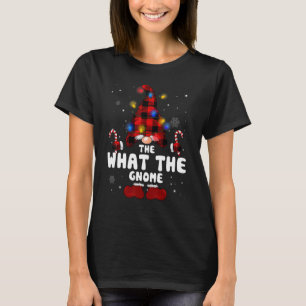 The What The Gnome Buffalo Plaid Christmas Tree Li T-Shirt