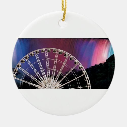 The Wheel in the sky keeps on turning Ceramic Ornament