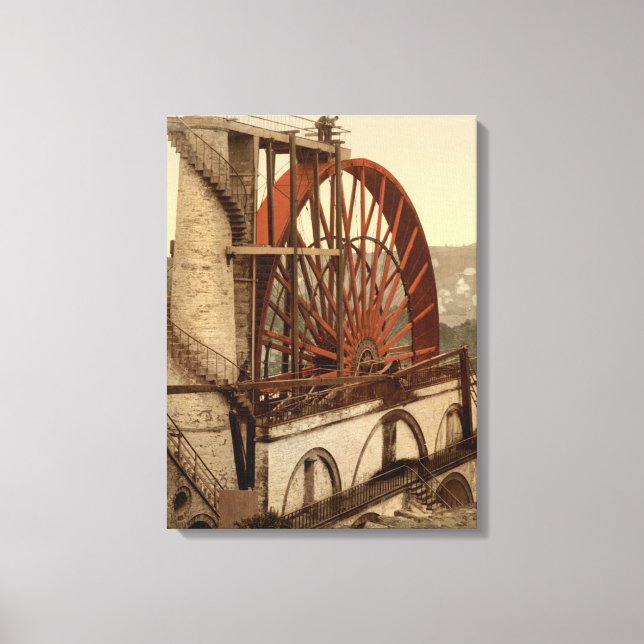 The Wheel, Laxey, Isle of Man, England Canvas Print (Front)