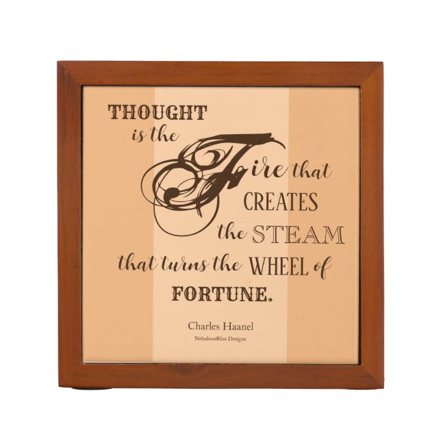 The Wheel of Fortune-Charles Haanel Desk Organizer (Front)