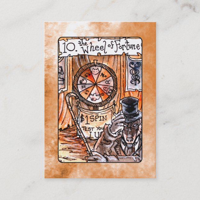 The Wheel of Fortune Tarot Card (Front)