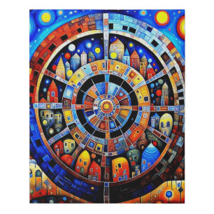The Wheel of Time rolls on Faux Canvas Print