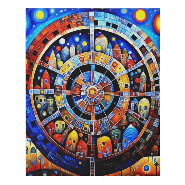 The Wheel of Time rolls on Faux Canvas Print (Front)