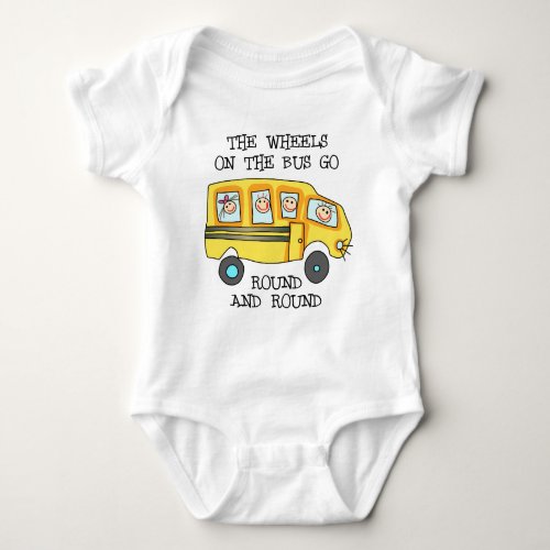 The Wheels On the Bus Baby Bodysuit