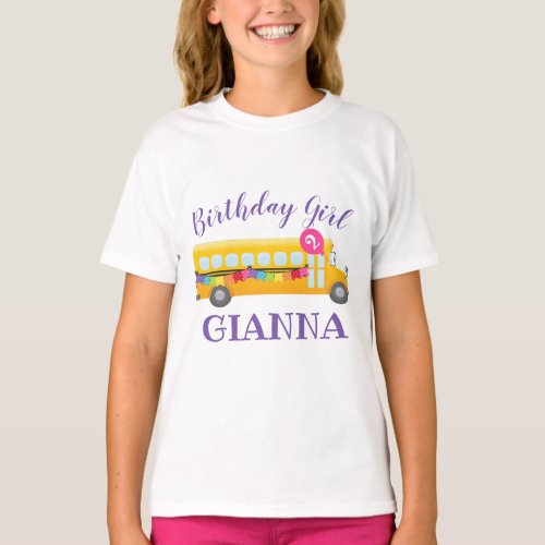 The Wheels On the Bus Birthday  T_Shirt