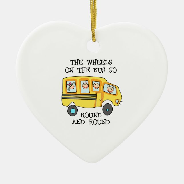 THE WHEELS ON THE BUS CERAMIC ORNAMENT (Front)