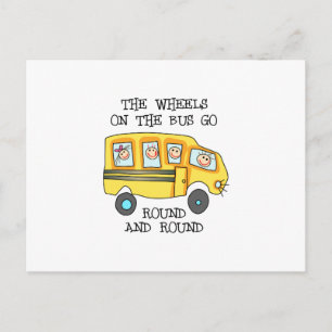THE WHEELS ON THE BUS POSTCARD