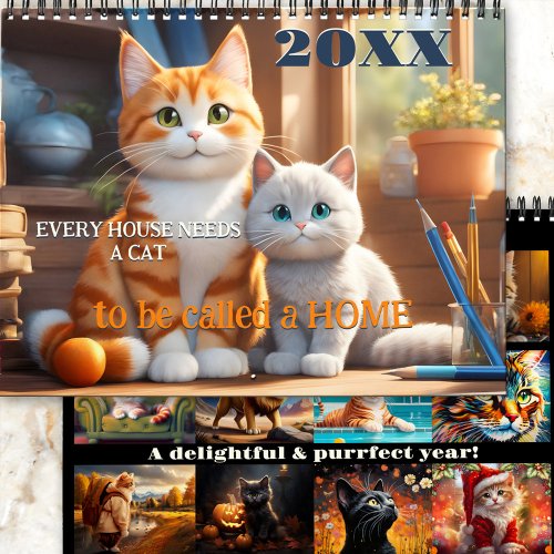 The Whimsical Illustrated Cat Calendar