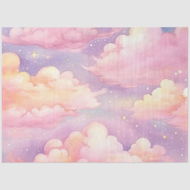 The Whimsical Pastel Cloud Series Design 10 Tissue Paper (Front)