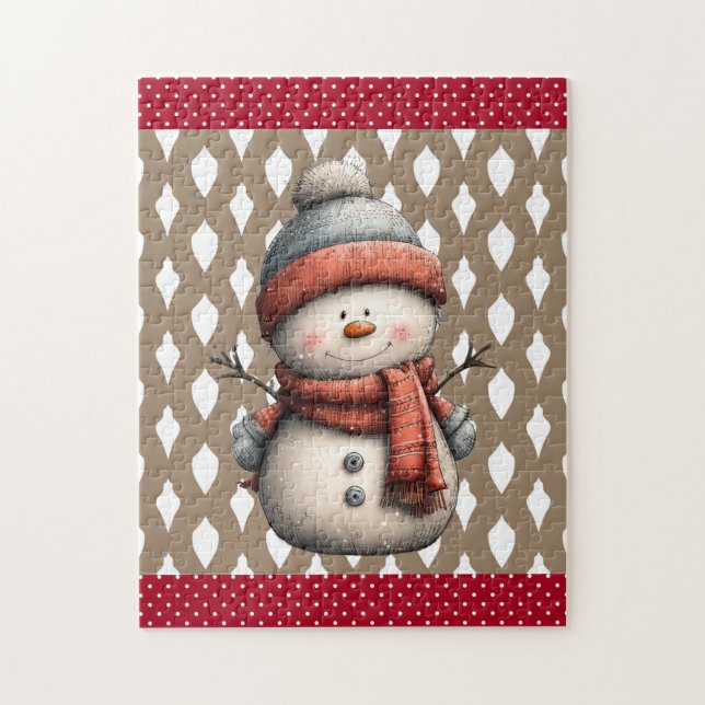The Whimsical Snowman Christmas Jigsaw Puzzle (Vertical)