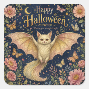 The Whimsical Winged Familiar Square Sticker