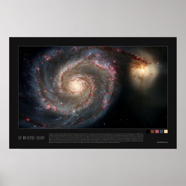 The Whirlpool Galaxy (51a, M51a, NGC 5194) Poster (Front)