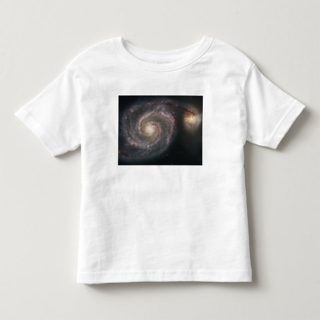 The whirlpool galaxy (M51) and companion galaxy Toddler T-shirt (Front)