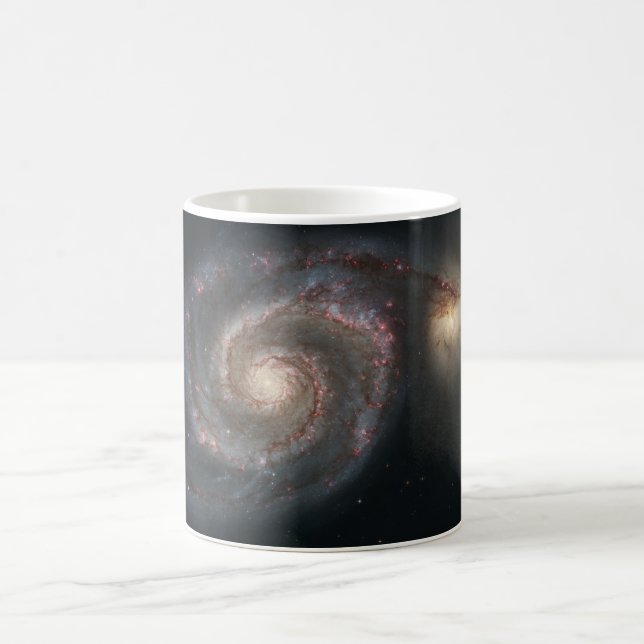 The Whirlpool Galaxy M51 & Companion in Space Coffee Mug (Center)