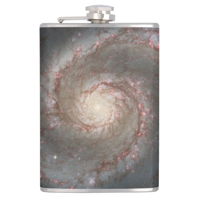 The Whirlpool Galaxy M51 & Companion in Space Flask (Front)