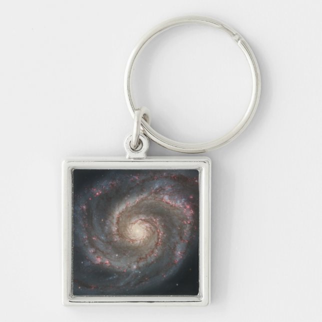 The Whirlpool Galaxy M51 & Companion in Space Keychain (Front)