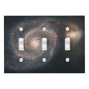 The Whirlpool Galaxy M51 & Companion in Space Light Switch Cover