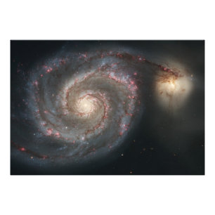 The Whirlpool Galaxy M51 & Companion in Space Photo Print