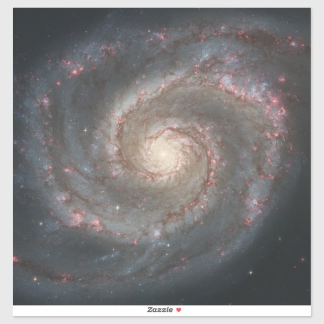 The Whirlpool Galaxy M51 & Companion in Space Sticker (Sheet)