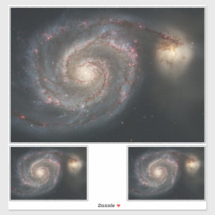 The Whirlpool Galaxy M51 & Companion in Space Sticker