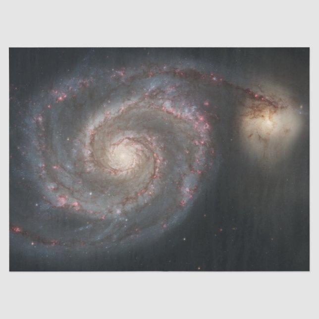 The Whirlpool Galaxy M51 & Companion in Space Tissue Paper (Front)