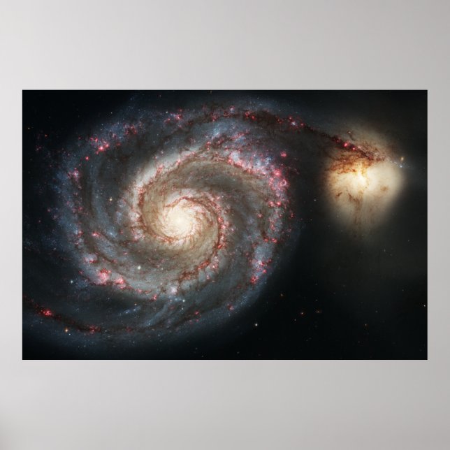The Whirlpool Galaxy Messier 51a NGC 5194 Poster (Front)