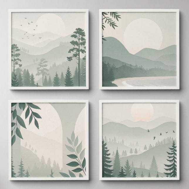 The whisper of sunset, the breath of the sea peel and stick photo tile (Front Set)