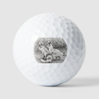 The Whispered Done Fox Sketch Golf Ball