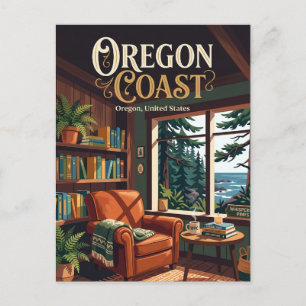 The Whispering Pines Cafe Oregon Postcard