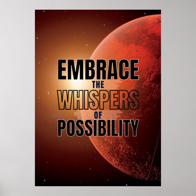 The Whispers of Possibility - Inspirational Quote Poster (Front)