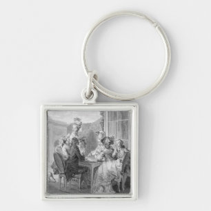 The Whist Party, 1783, engraved by Jean Dambrun (1 Keychain
