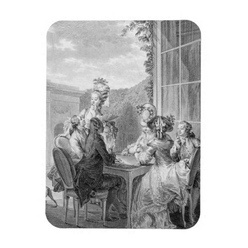 The Whist Party 1783 engraved by Jean Dambrun 1 Magnet