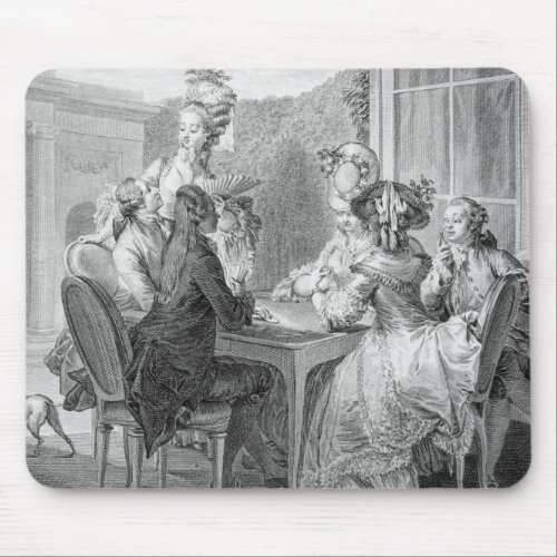 The Whist Party 1783 engraved by Jean Dambrun 1 Mouse Pad
