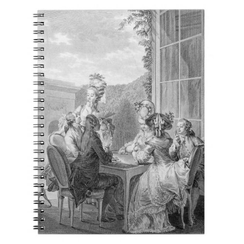 The Whist Party 1783 engraved by Jean Dambrun 1 Notebook
