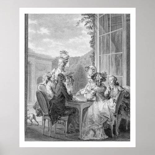The Whist Party 1783 engraved by Jean Dambrun 1 Poster