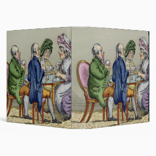 The Whist Party (colour litho) 3 Ring Binder
