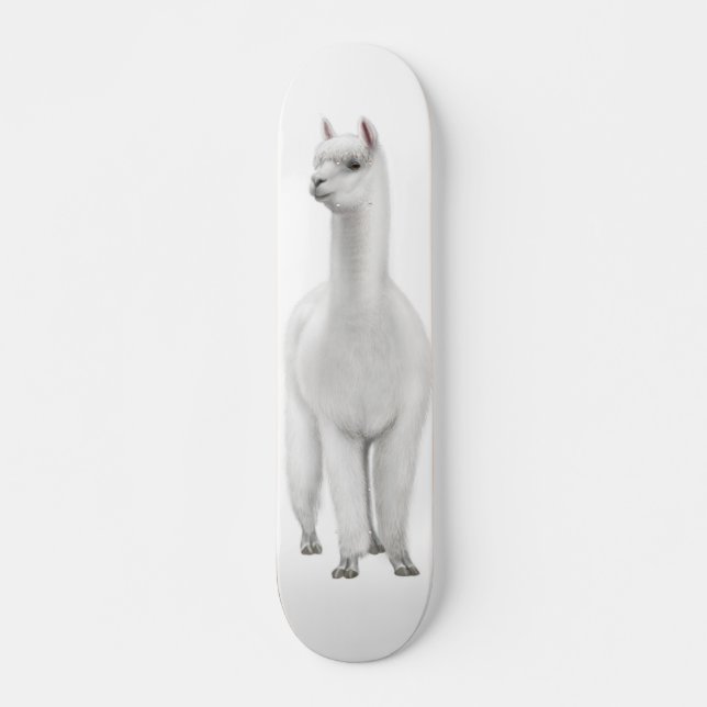 The White Alpaca Skateboard Deck (Front)